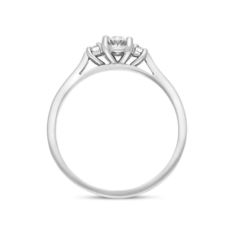Platinum 0.37ct Diamond GIA Certified Oval Cut Three Stone Ring sold by Jura Watches product image thumbnail 3
