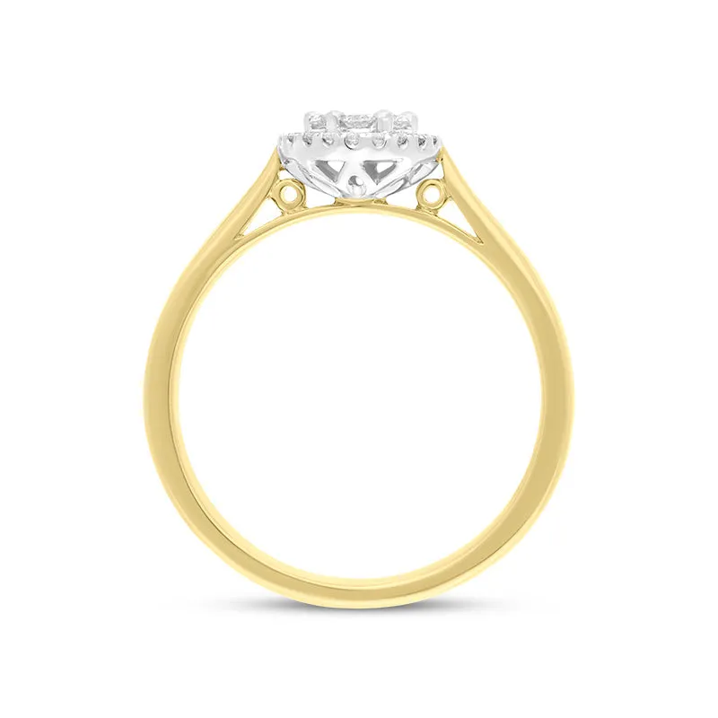 18ct Yellow Gold 0.24ct Diamond Round Cluster Ring sold by Jura Watches product image thumbnail 2
