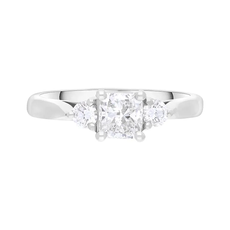 Platinum 0.77ct Diamond GIA Certified Cushion Cut Three Stone Ring sold by Jura Watches product image thumbnail 2