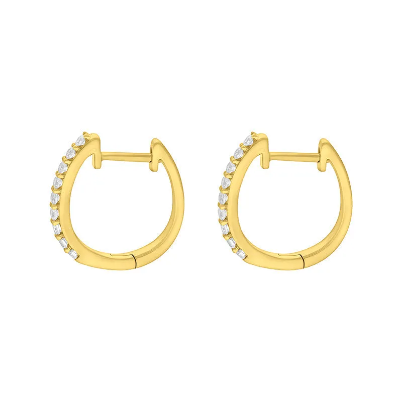 18ct Yellow Gold 0.21ct Diamond Hoop Earrings sold by Jura Watches product image thumbnail 3