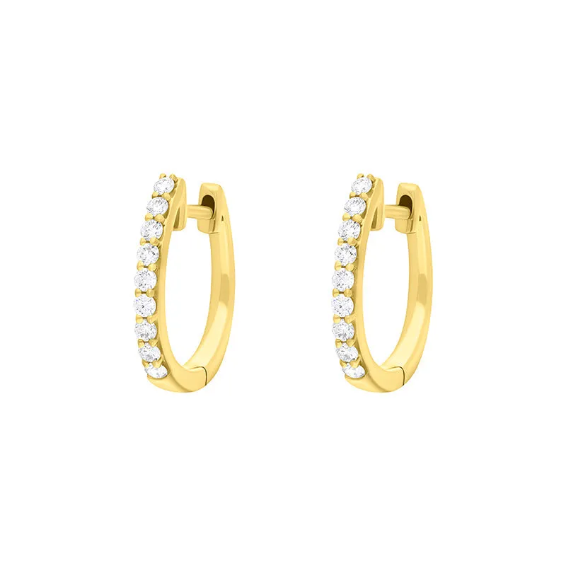 18ct Yellow Gold 0.21ct Diamond Hoop Earrings sold by Jura Watches product image thumbnail 2