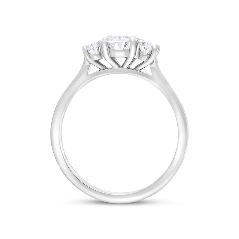 Platinum 1.08ct Diamond GIA Certified Oval Cut Three Stone Ring sold by Jura Watches product image thumbnail 2