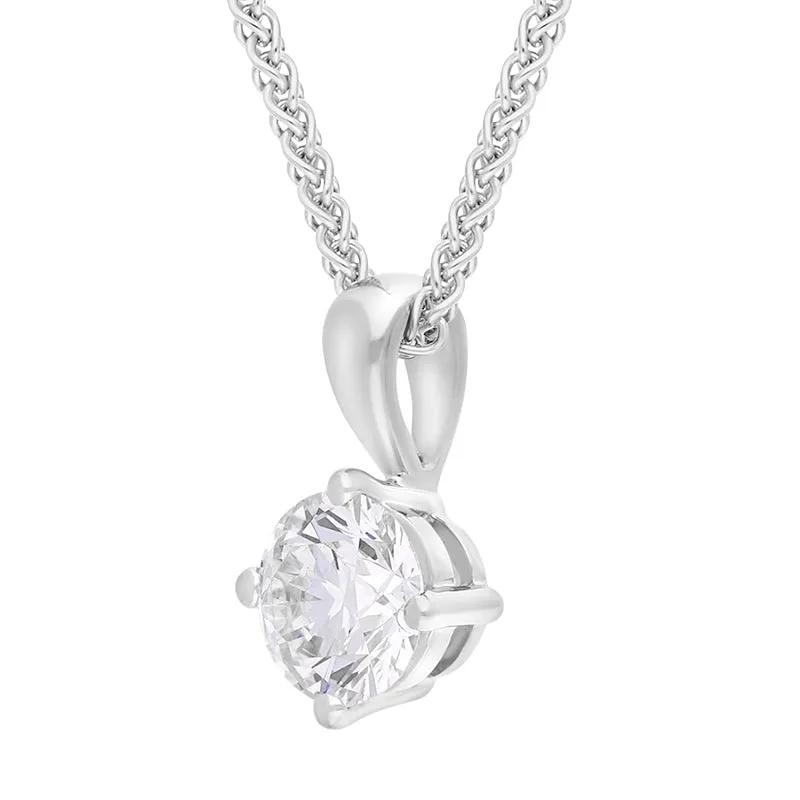 18ct White Gold 0.70ct Diamond Solitaire Pendant Necklace sold by Jura Watches product image thumbnail 2