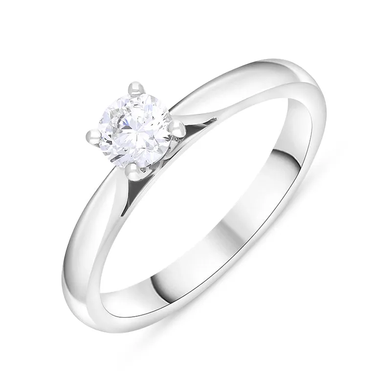 Platinum 0.40ct Diamond Solitaire Ring sold by Jura Watches