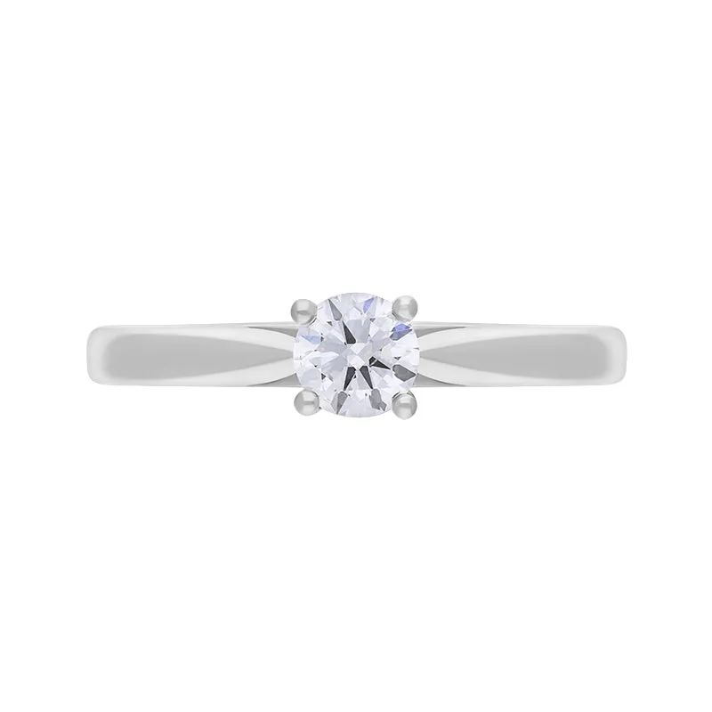Platinum 0.40ct Diamond Solitaire Ring sold by Jura Watches product image thumbnail 2