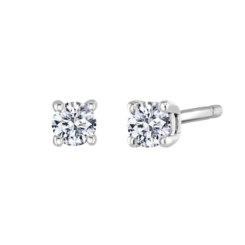 18ct White Gold 0.15ct Diamond Solitaire Stud Earrings sold by Jura Watches
