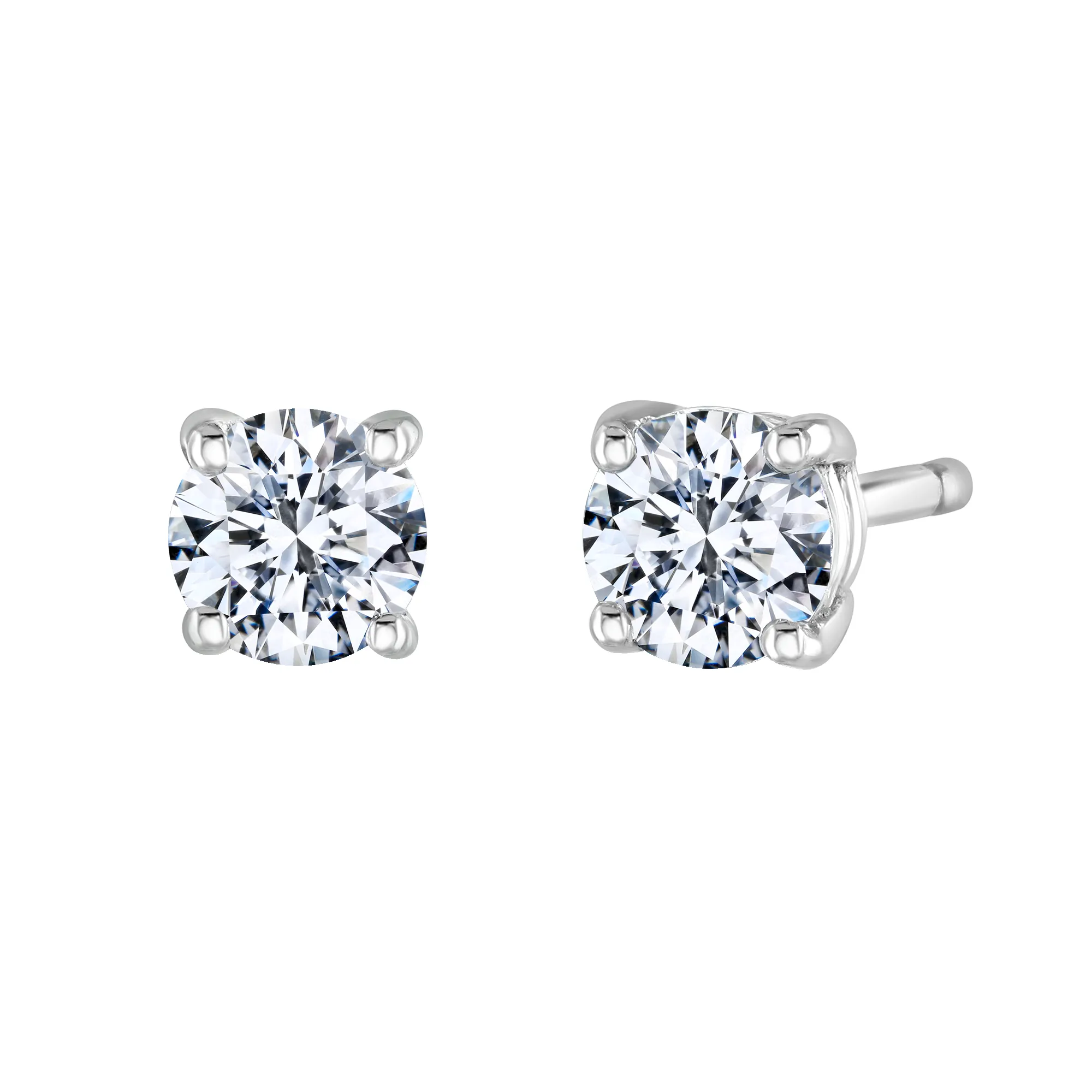 18ct White Gold 0.40ct Diamond Solitaire Stud Earrings sold by Jura Watches
