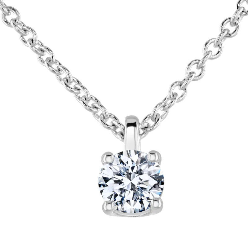 18ct White Gold 0.25ct Diamond Solitaire Necklace sold by Jura Watches