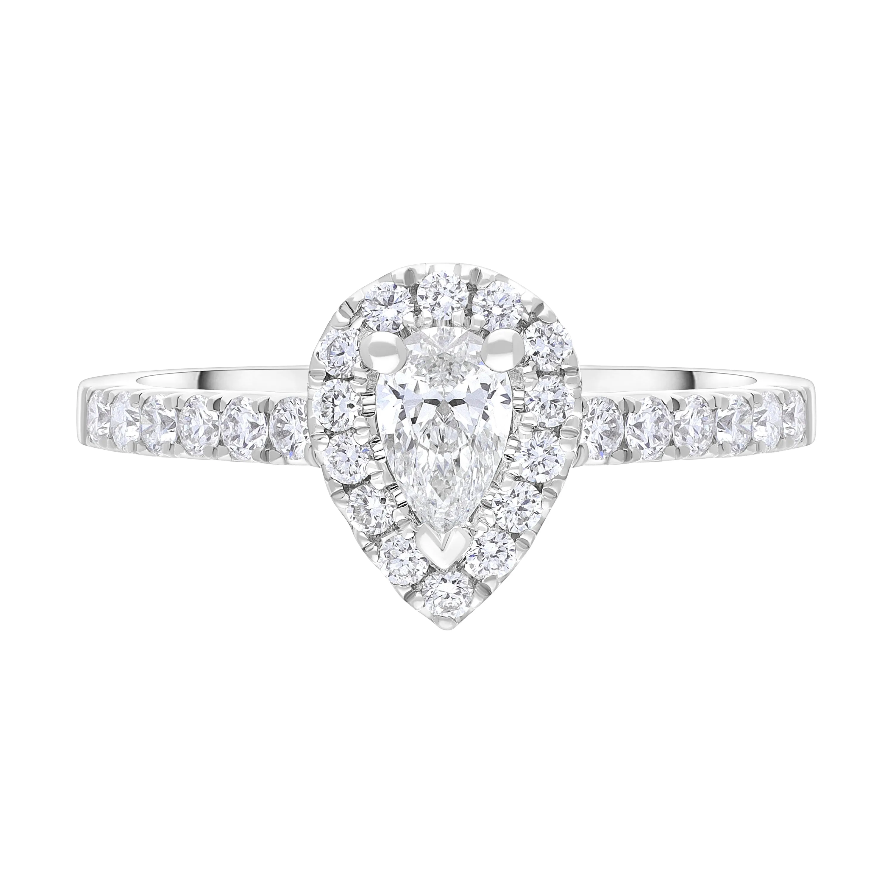 Platinum GIA Certified FVS2 0.75ct Diamond Pear Cut Cluster Ring sold by Jura Watches product image thumbnail 2