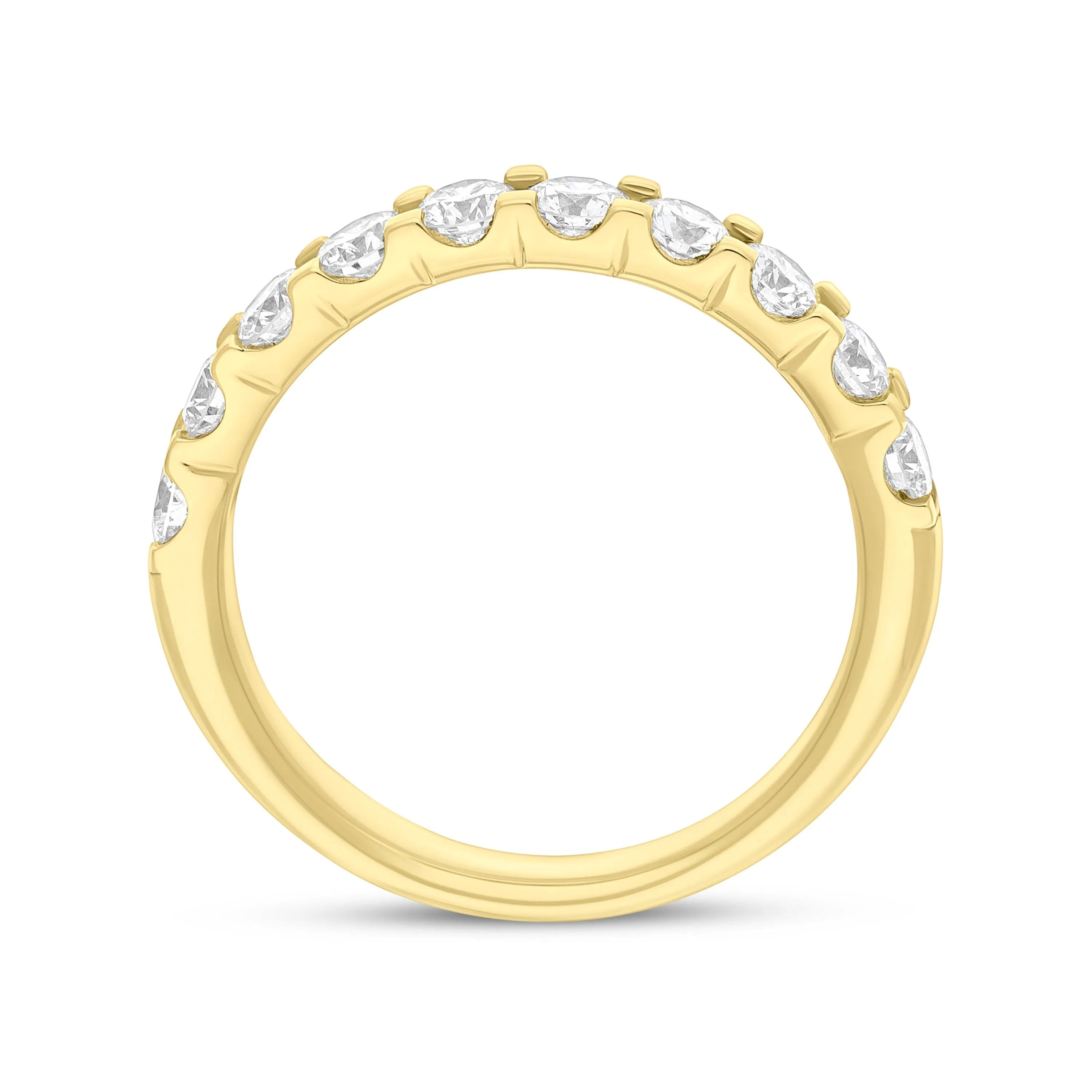18ct Yellow Gold 0.78ct Diamond Square Claw Half Eternity Ring sold by Jura Watches product image thumbnail 3