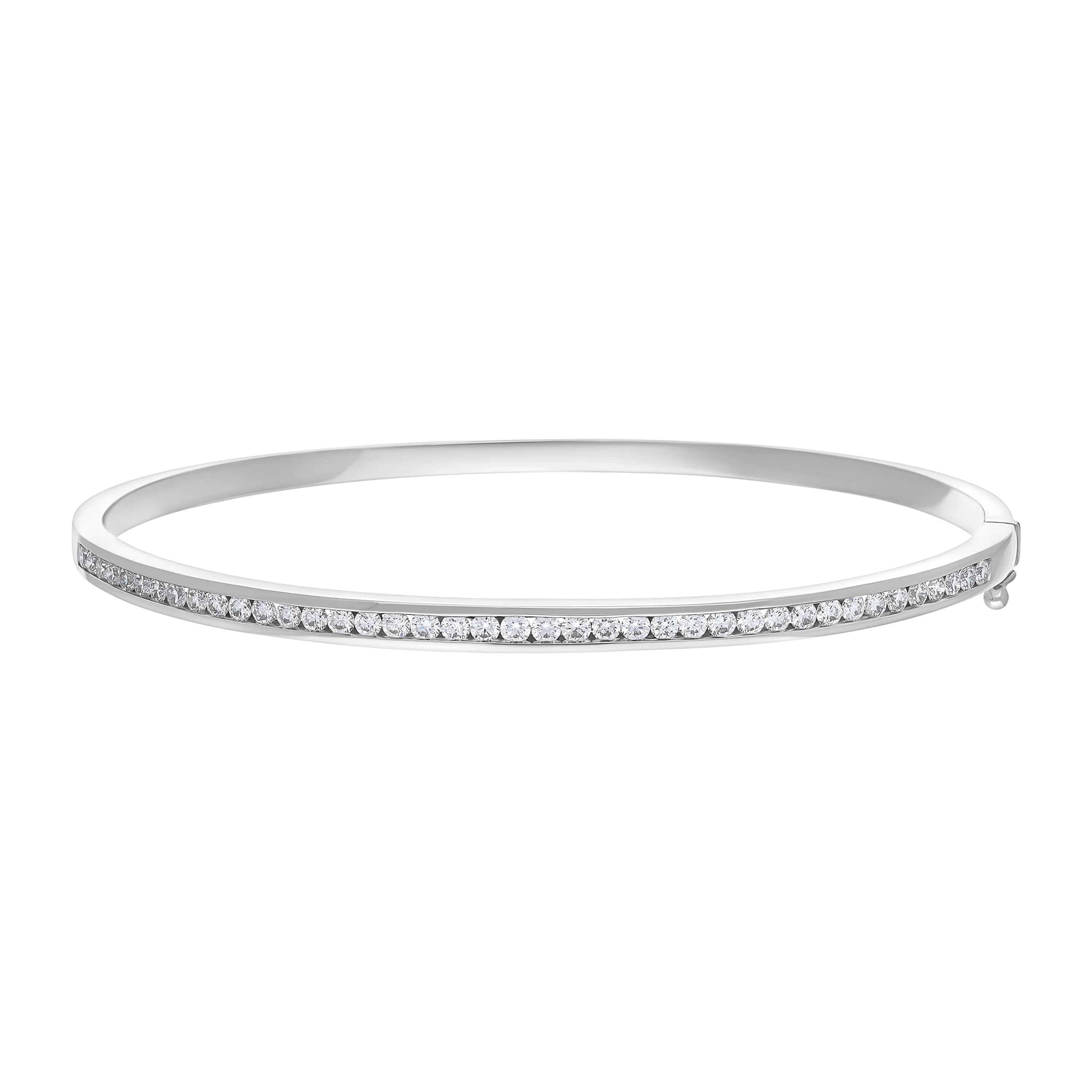 18ct White Gold 1.01ct Diamond Channel Set Bangle sold by Jura Watches product image thumbnail 2