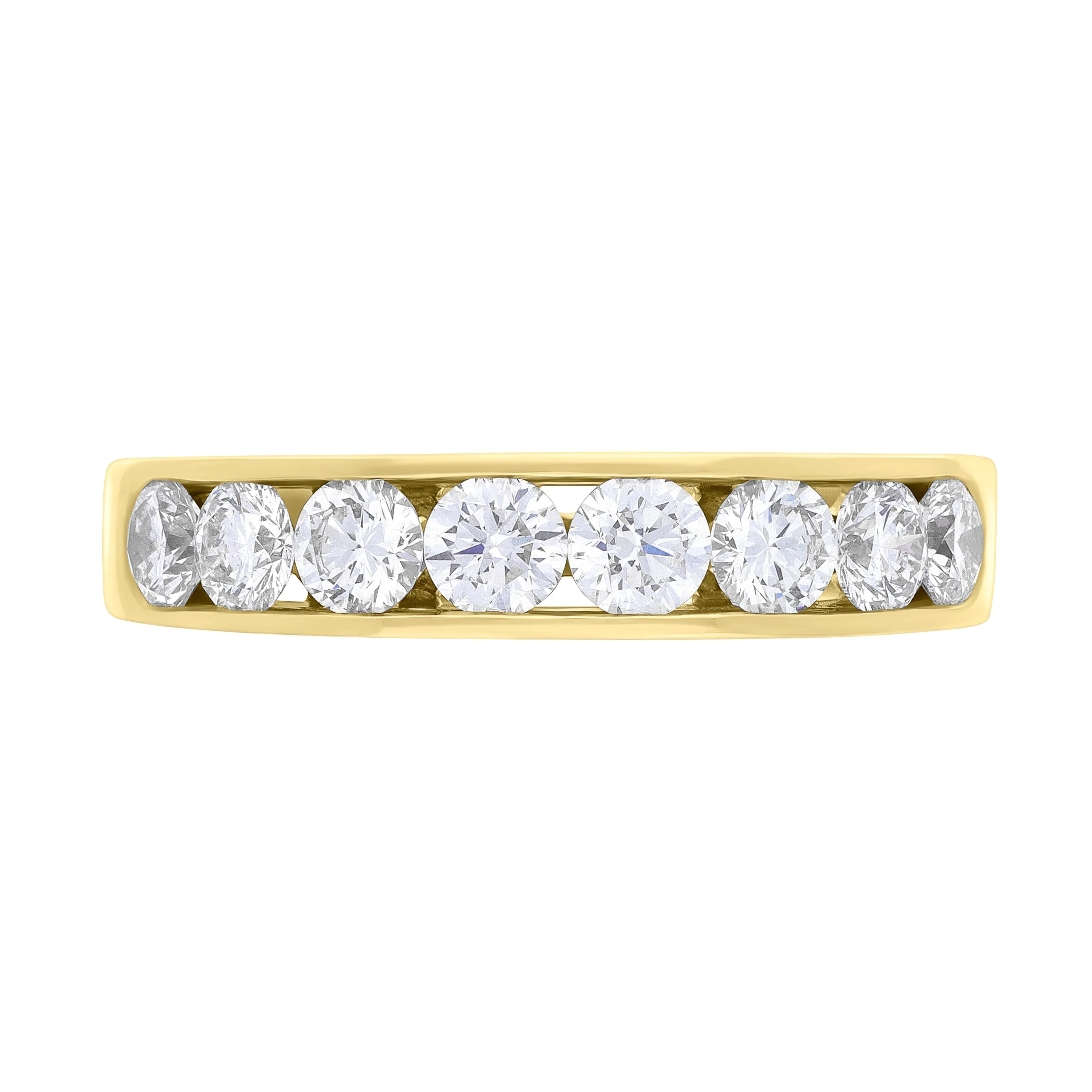 18ct Yellow Gold 1.14ct Diamond Eight Stone Channel Set Half Eternity Ring sold by Jura Watches product image thumbnail 2