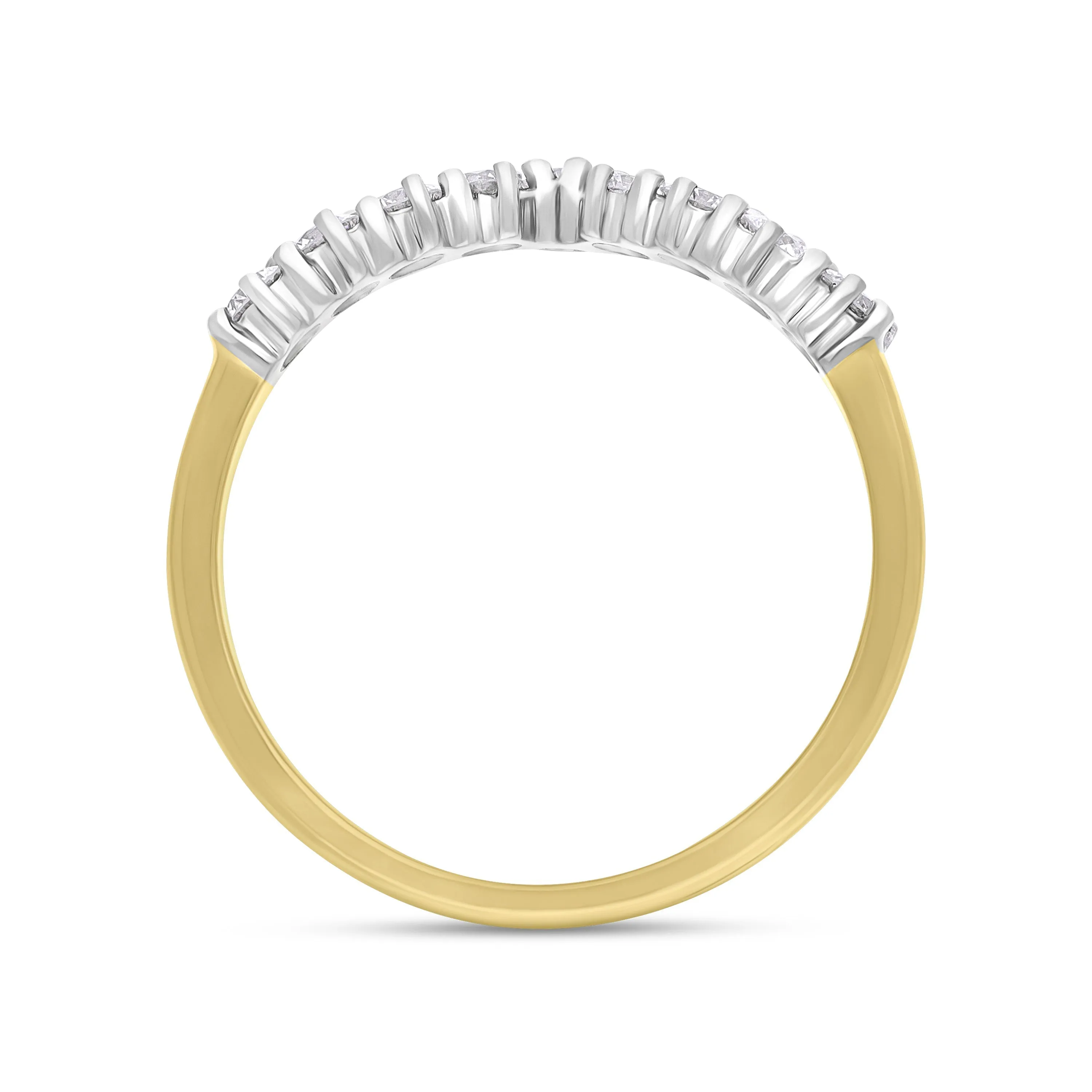 18ct Yellow Gold 0.44ct Diamond Nine Stone Wishbone Ring sold by Jura Watches product image thumbnail 3