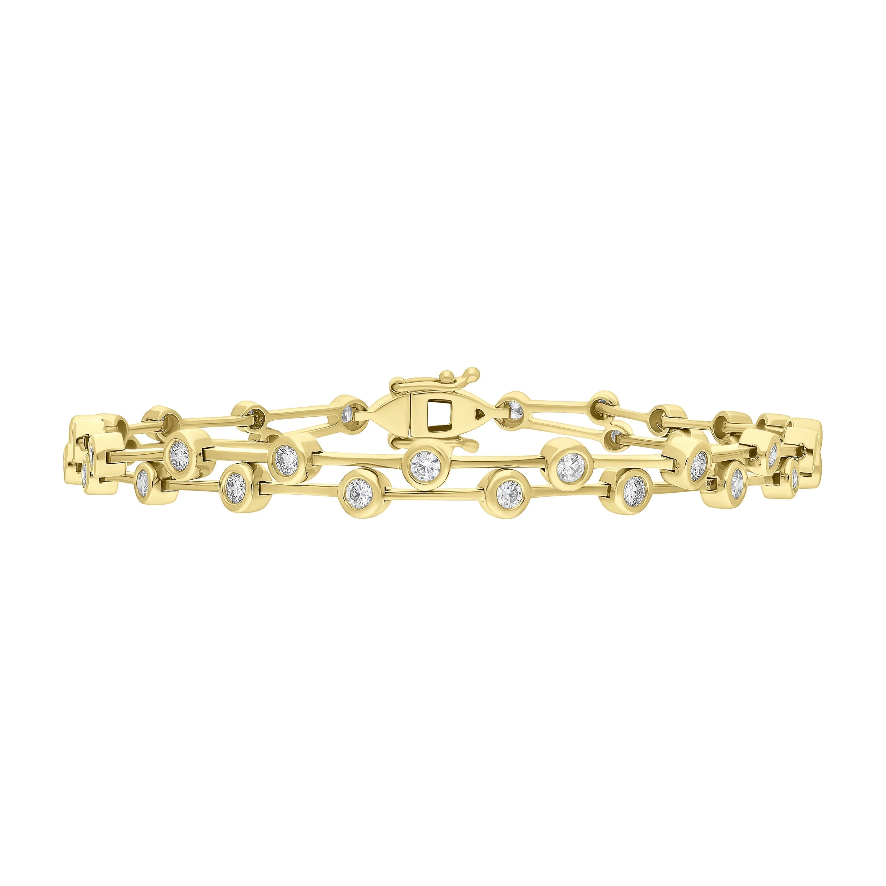 18ct Yellow Gold 0.94ct Diamond Double Row Bubble Bracelet sold by Jura Watches product image thumbnail 2