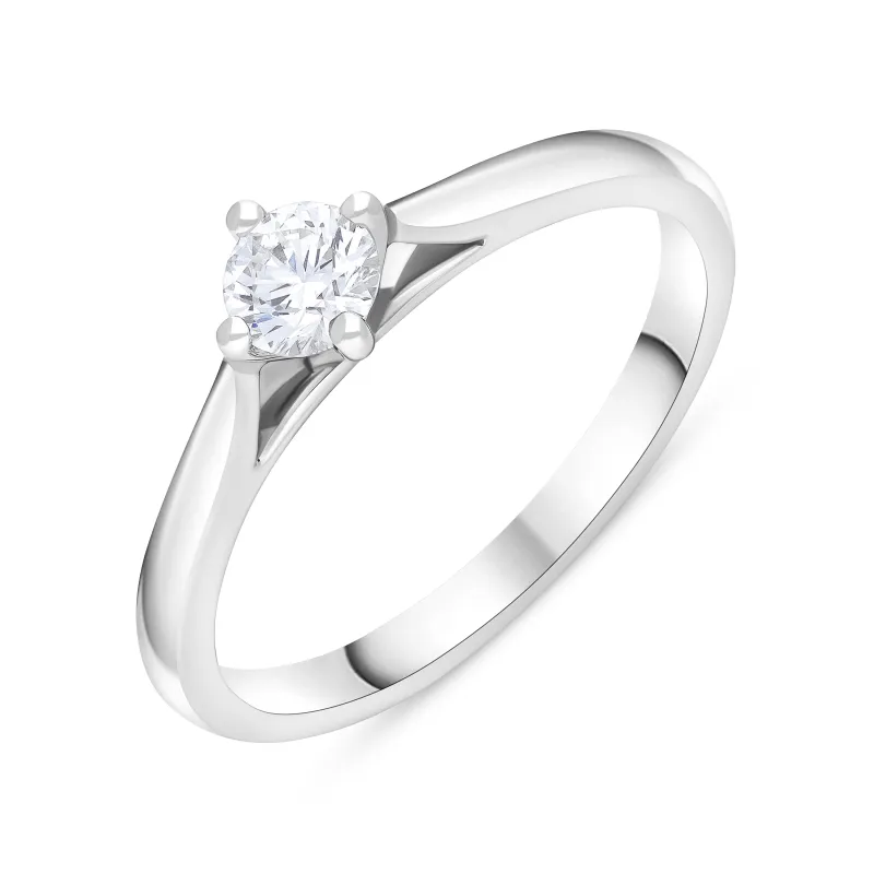 Platinum GIA Certified GVS2 0.30ct Diamond Solitaire Ring sold by Jura Watches