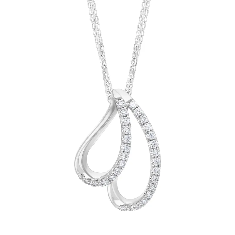 18ct White Gold 0.34ct Diamond Necklace made by Jura Watches