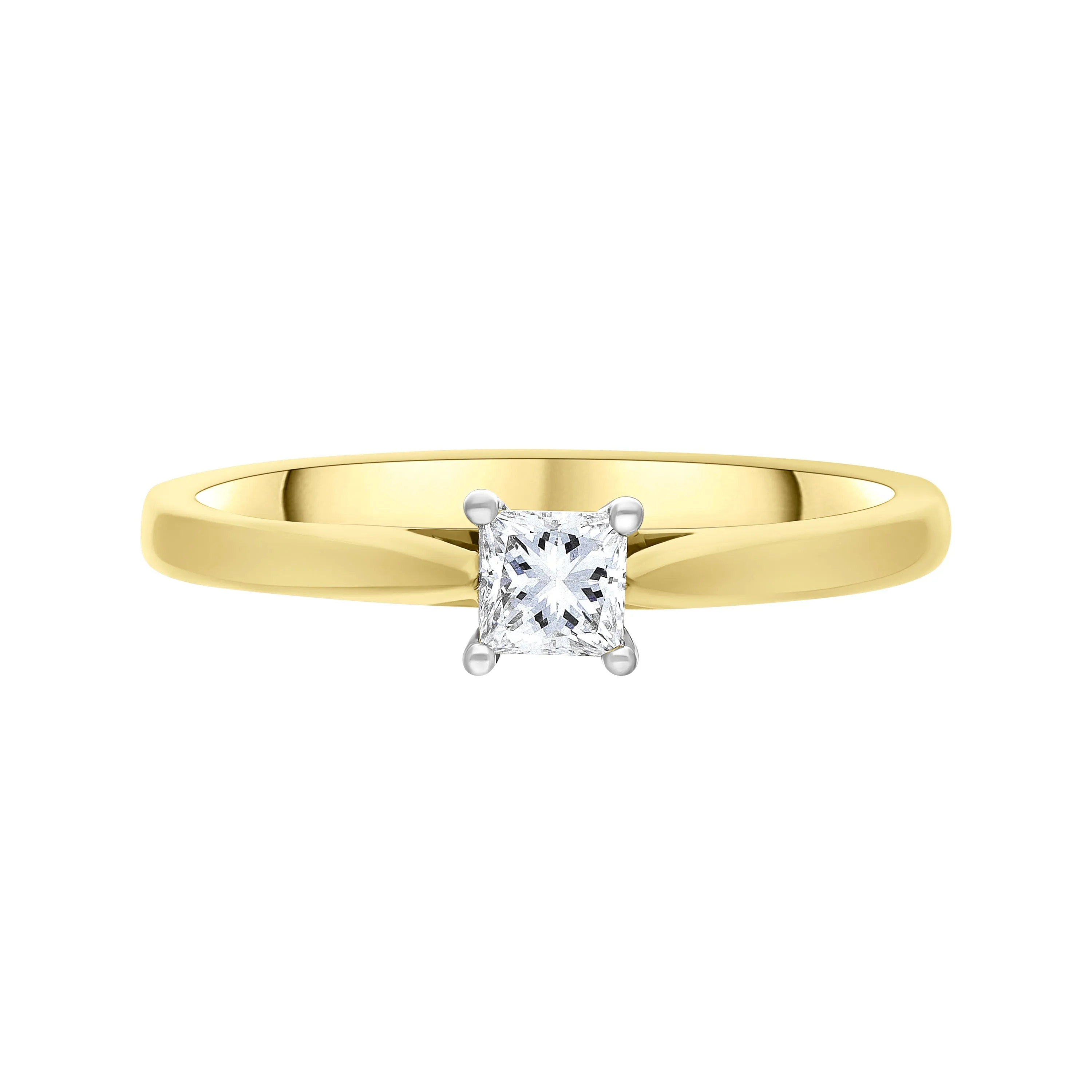 18ct Yellow Gold 0.24ct Diamond Princess Cut Solitaire Ring sold by Jura Watches product image thumbnail 2