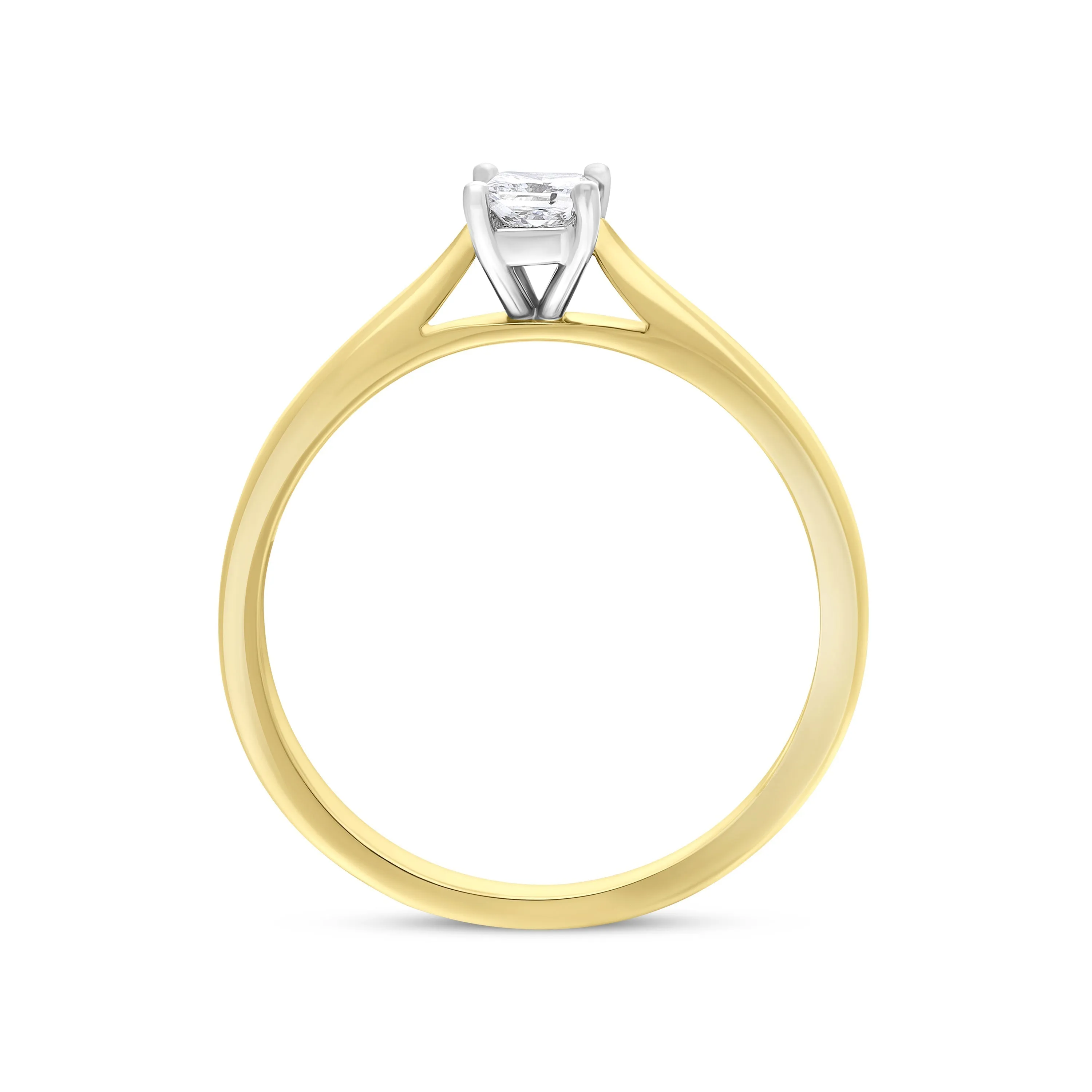 18ct Yellow Gold 0.24ct Diamond Princess Cut Solitaire Ring sold by Jura Watches product image thumbnail 3
