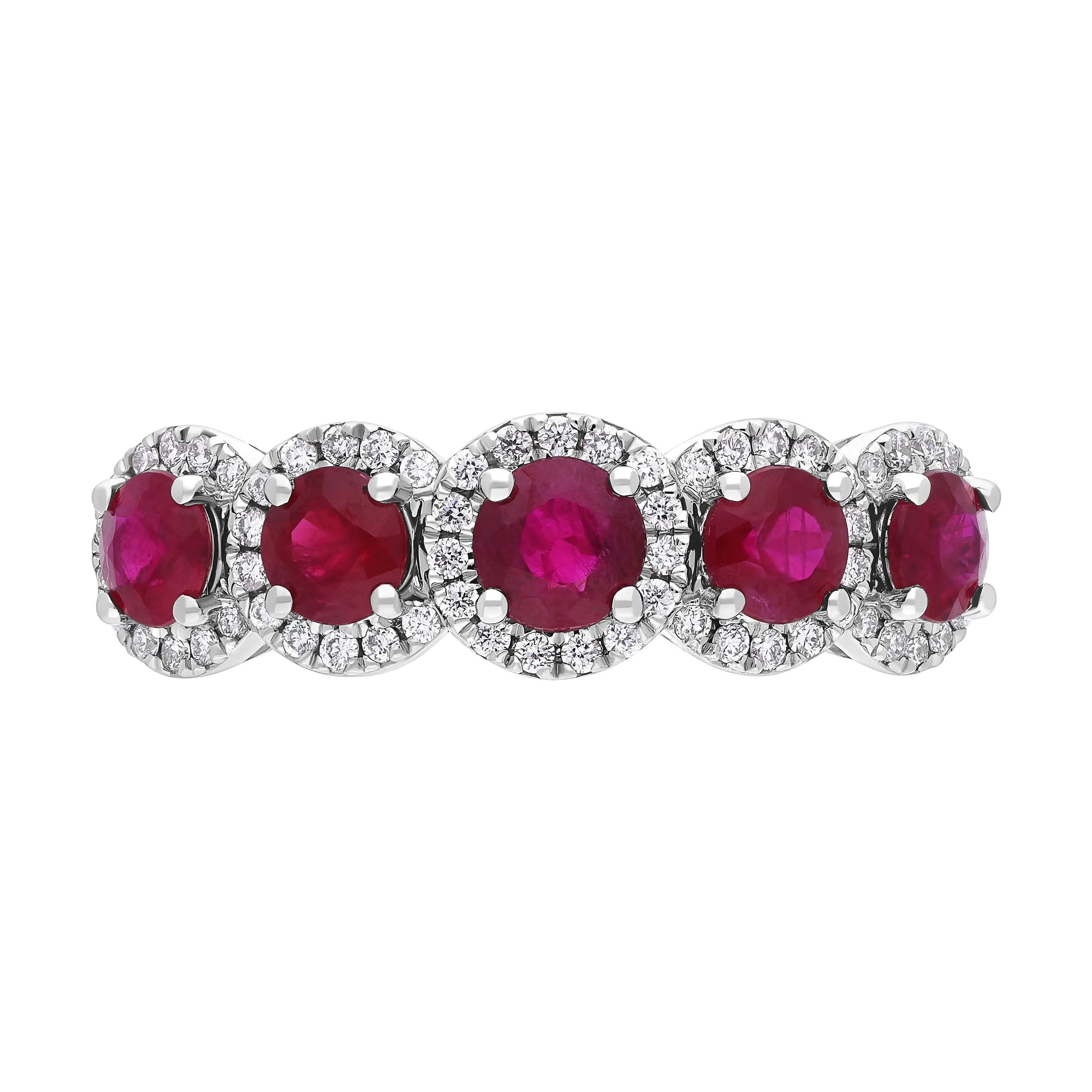 18ct Yellow Gold 0.88ct Ruby 0.15ct Diamond Cluster Ring sold by Jura Watches product image thumbnail 2