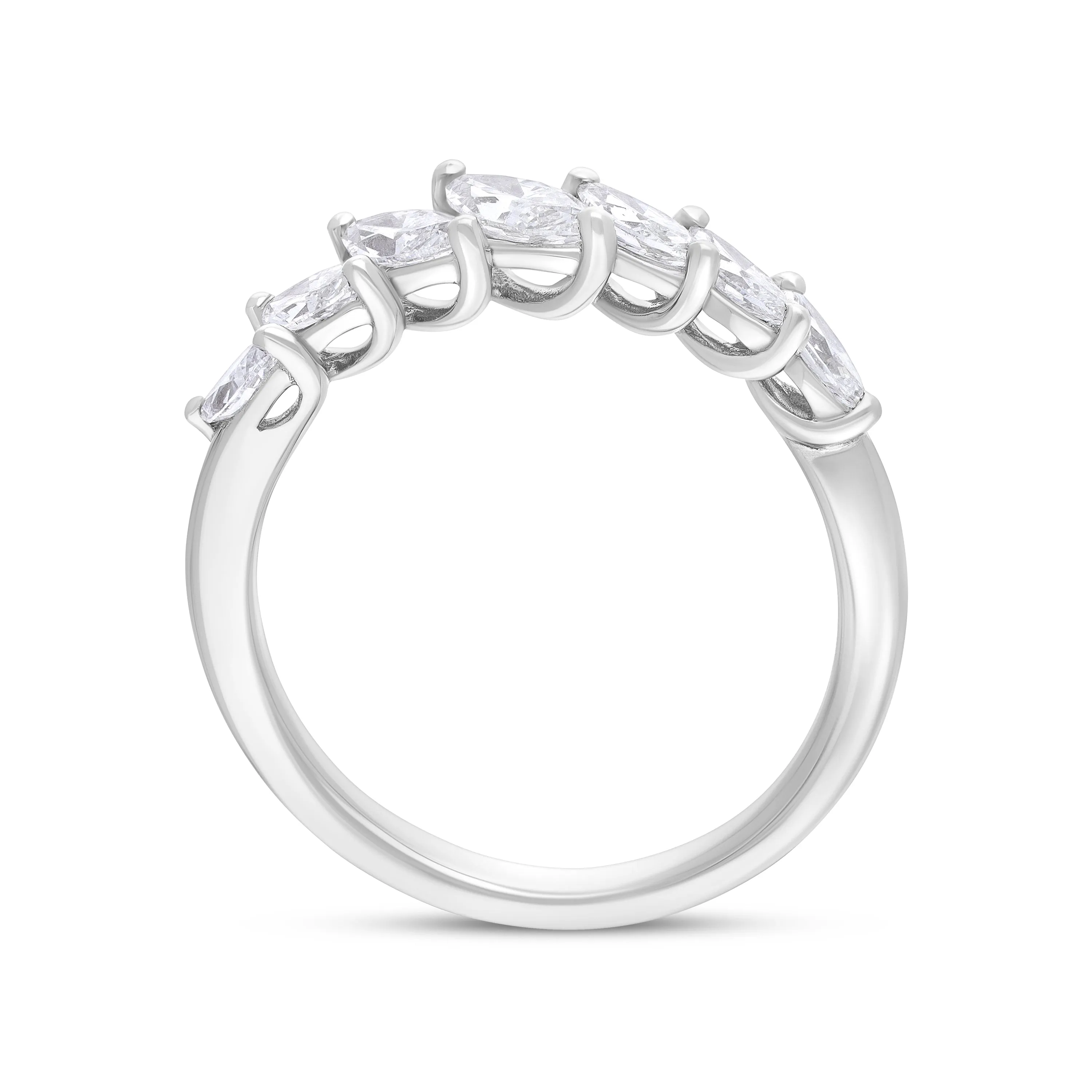 18ct White Gold 0.94ct Diamond Graduating Marquise Ring sold by Jura Watches product image thumbnail 2