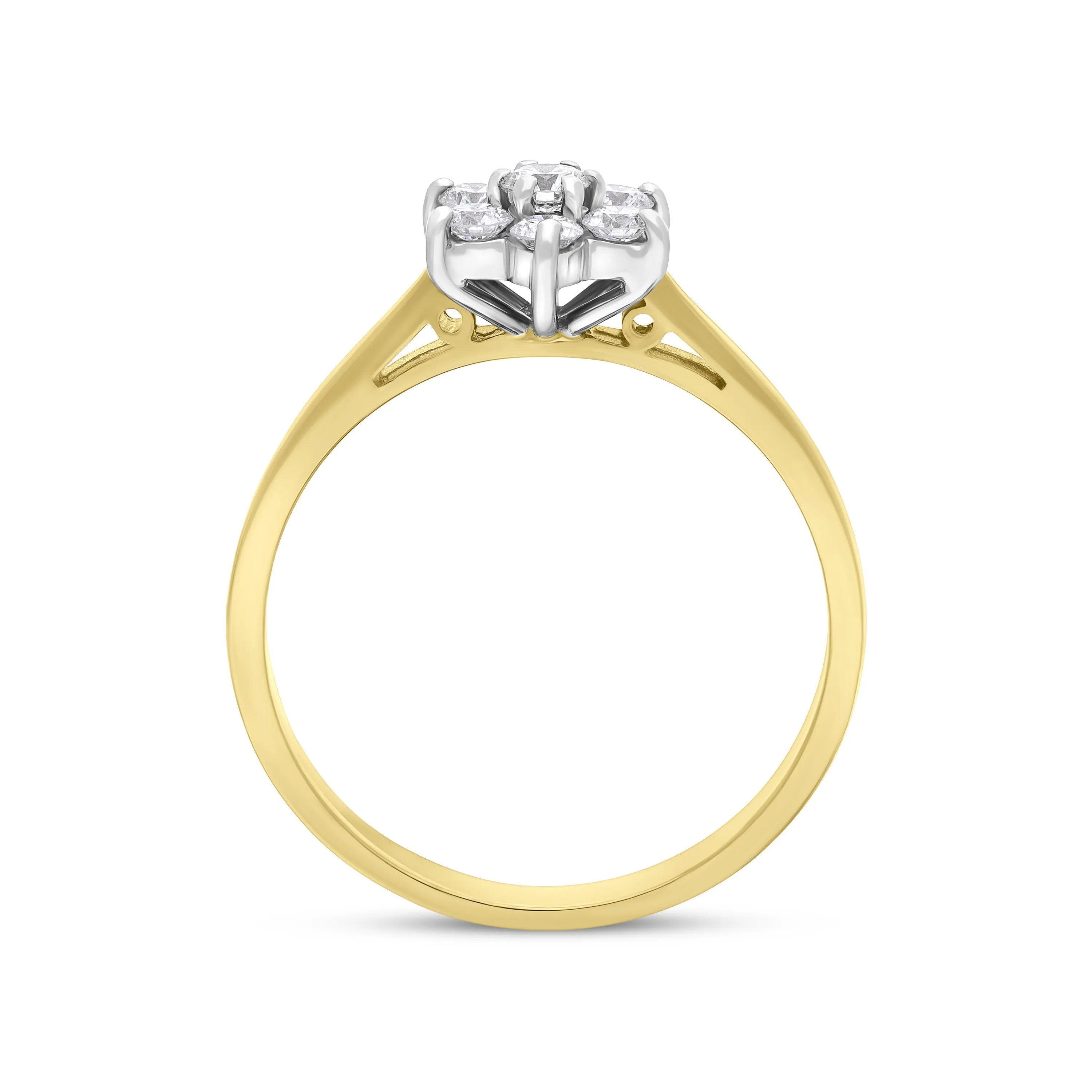 18ct Yellow Gold 0.34ct Diamond Cluster Ring sold by Jura Watches product image thumbnail 2