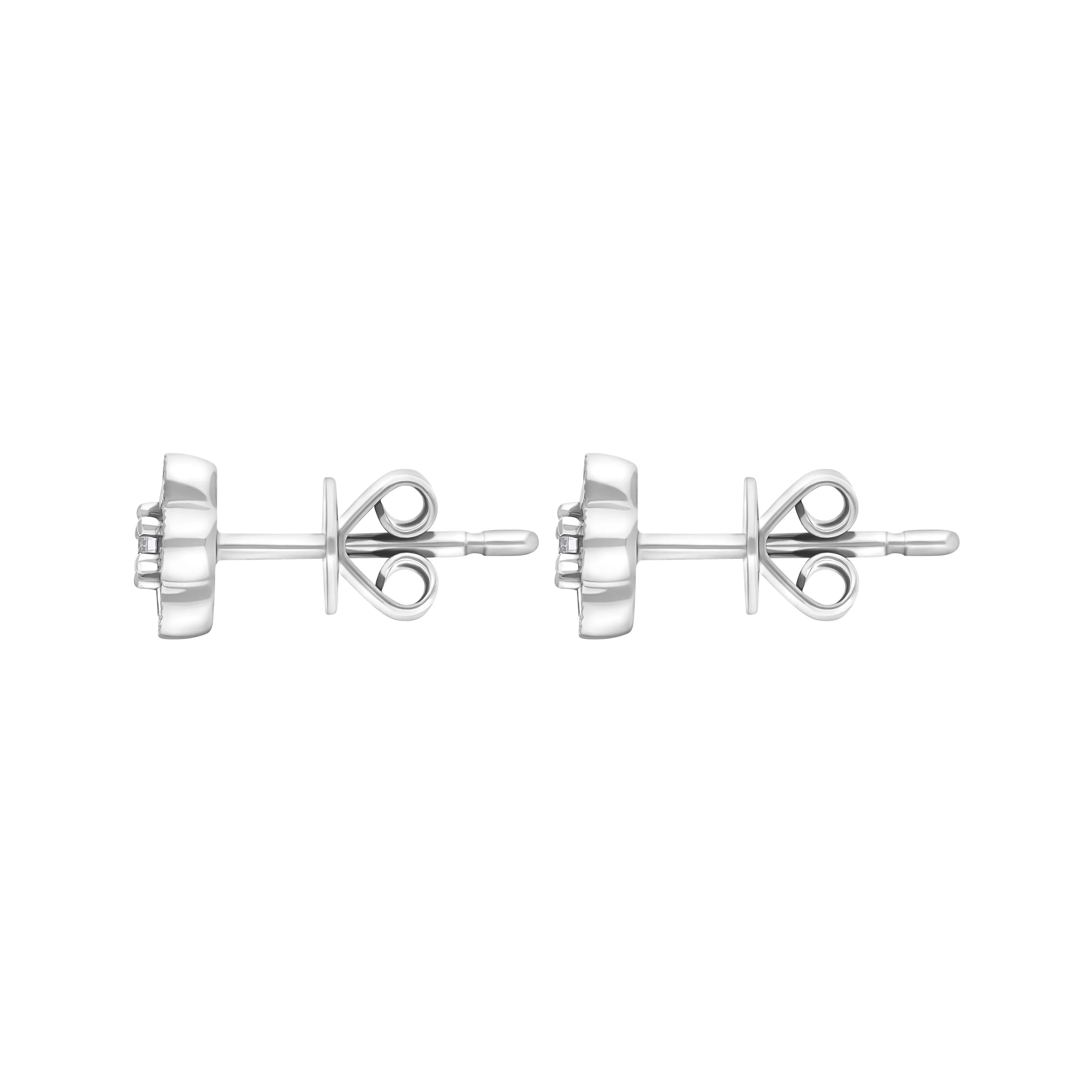 18ct White Gold 0.27ct Diamond Flower Cluster Stud Earrings sold by Jura Watches product image thumbnail 2