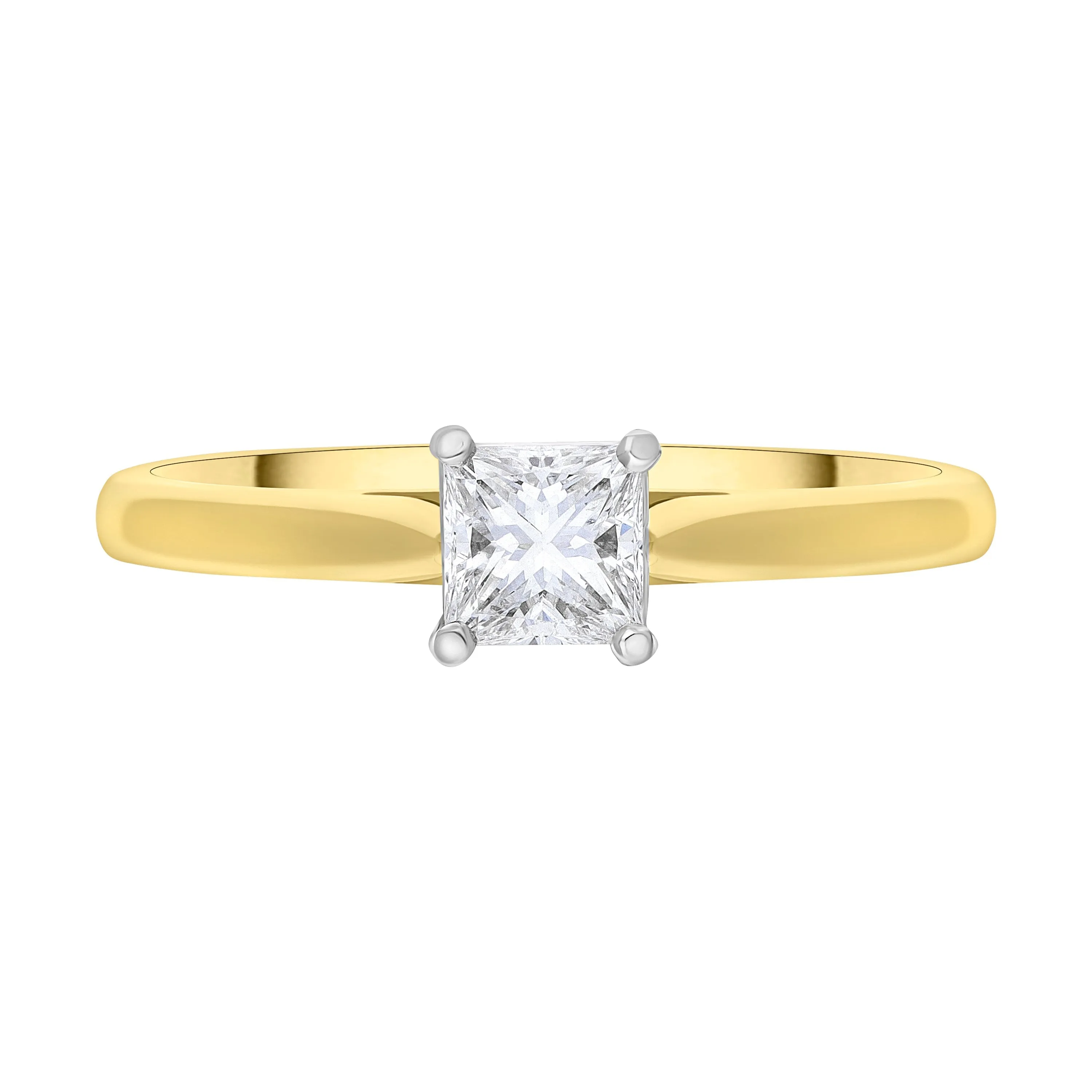 18ct Yellow Gold GIA Certified EVS1 0.40ct Diamond Princess Cut Solitaire Ring sold by Jura Watches product image thumbnail 2