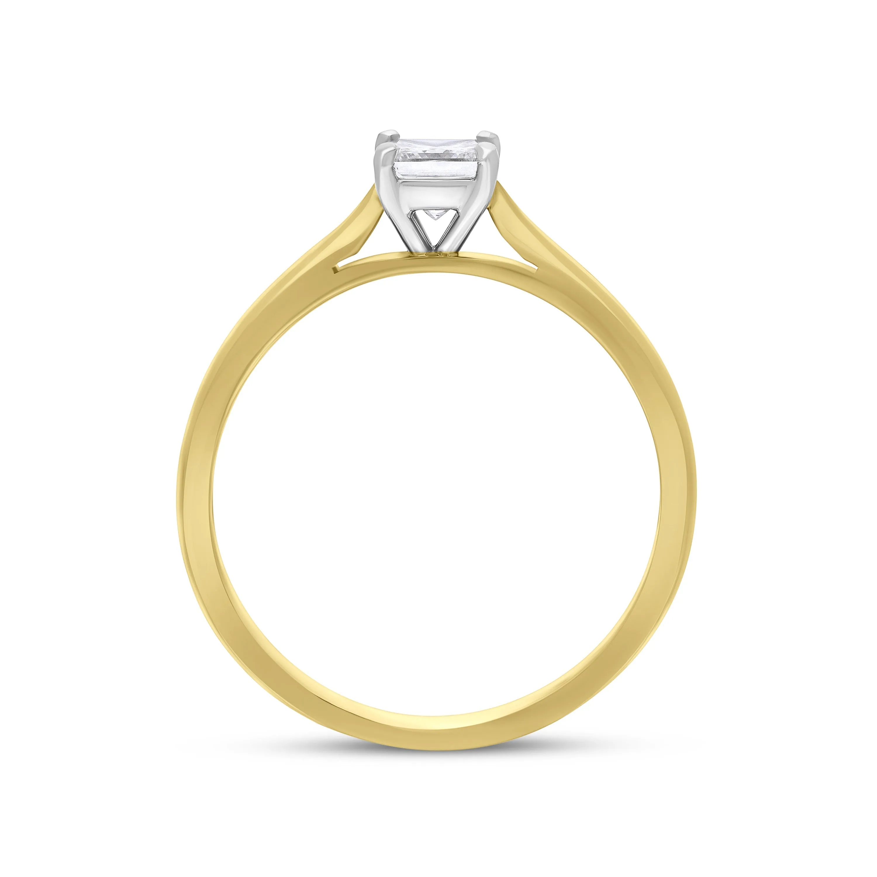 18ct Yellow Gold GIA Certified EVS1 0.40ct Diamond Princess Cut Solitaire Ring sold by Jura Watches product image thumbnail 3