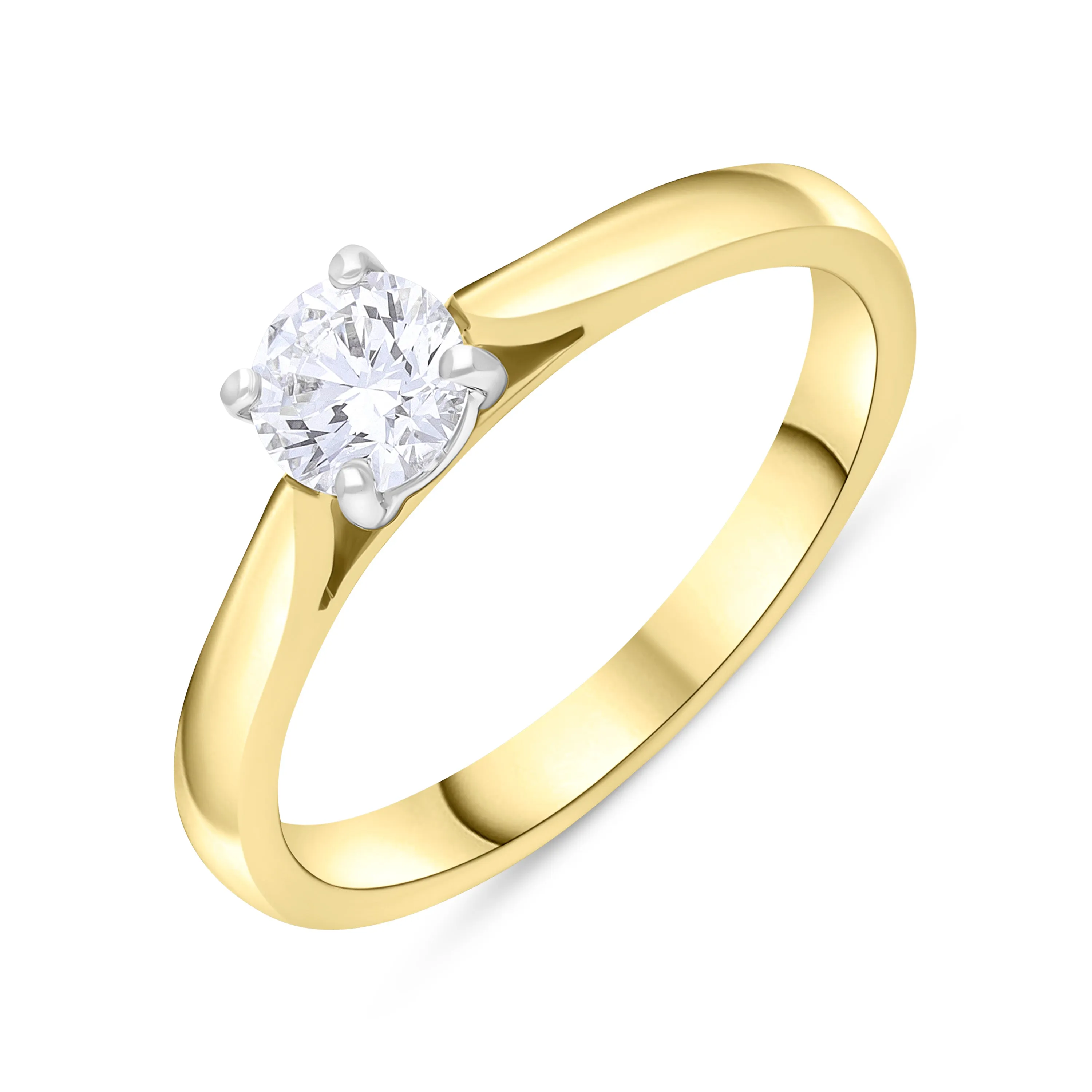 18ct Yellow Gold 0.46ct Diamond GIA Certified Solitaire Ring sold by Jura Watches