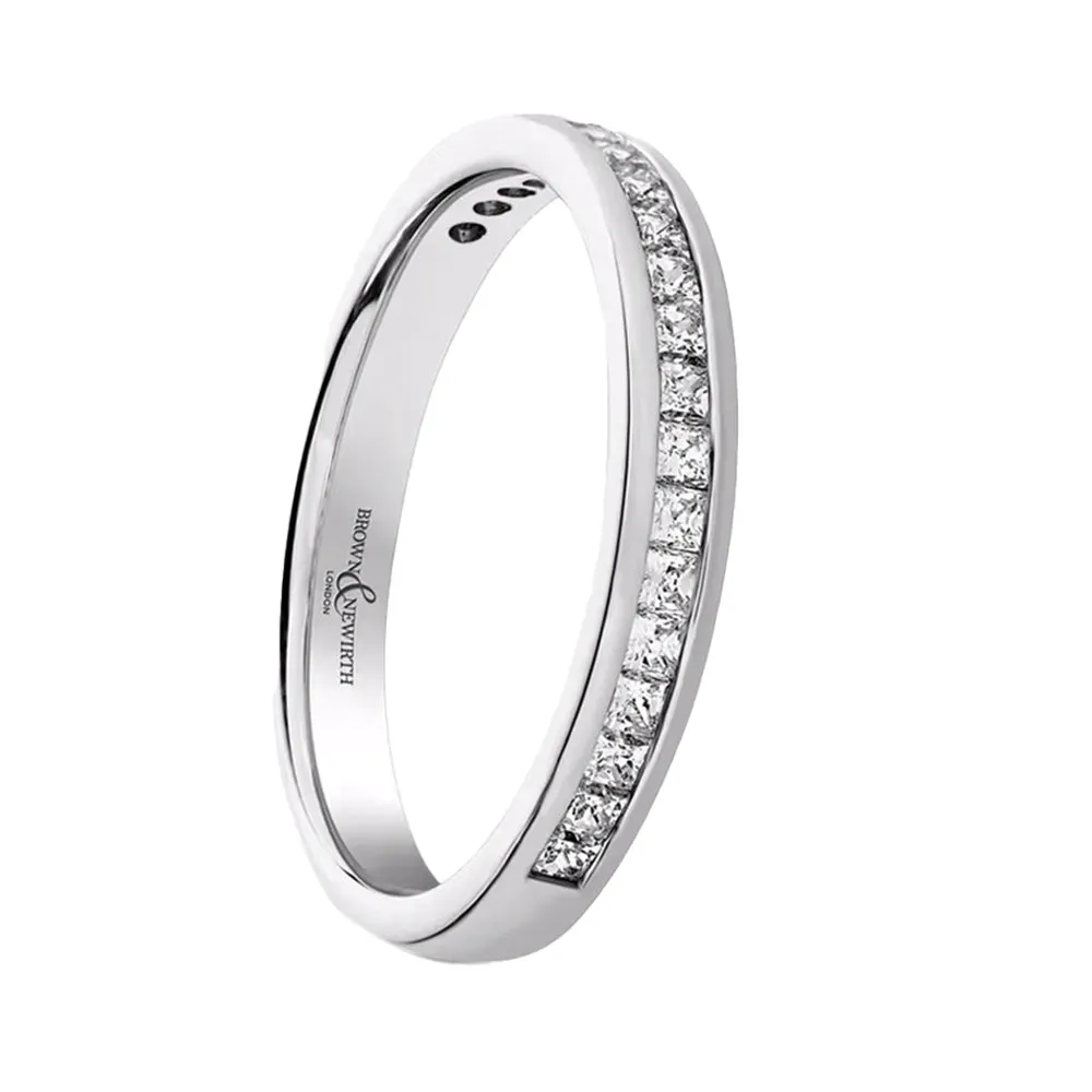 Platinum 0.30ct Diamond Devine Channel Set Half Eternity Ring sold by Jura Watches