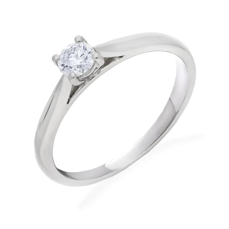 Platinum 0.25ct Diamond GIA Certified DSI2 Claw Ring sold by Jura Watches