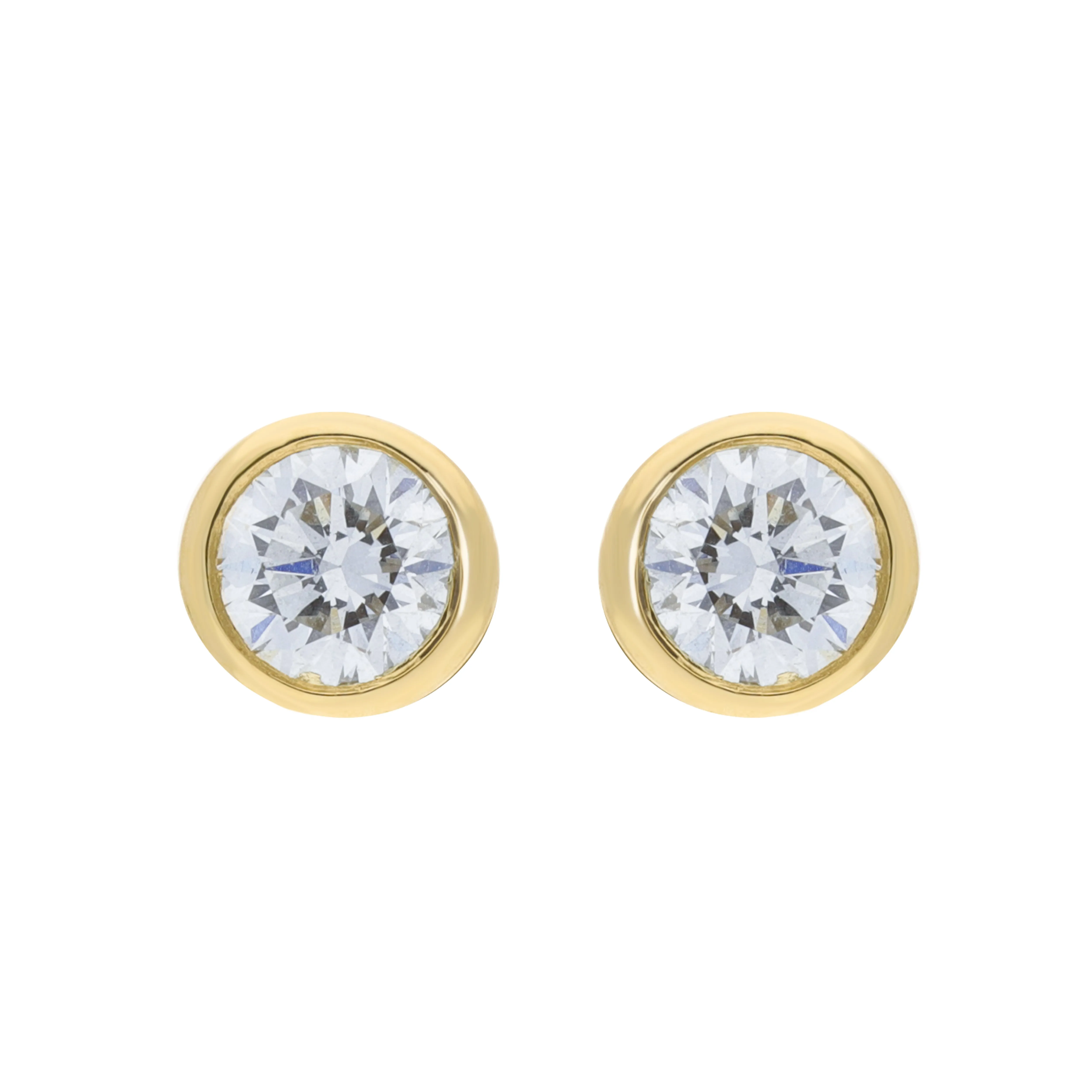 18ct Yellow Gold 0.20ct Diamond Solitaire Round Stud Earrings sold by Jura Watches