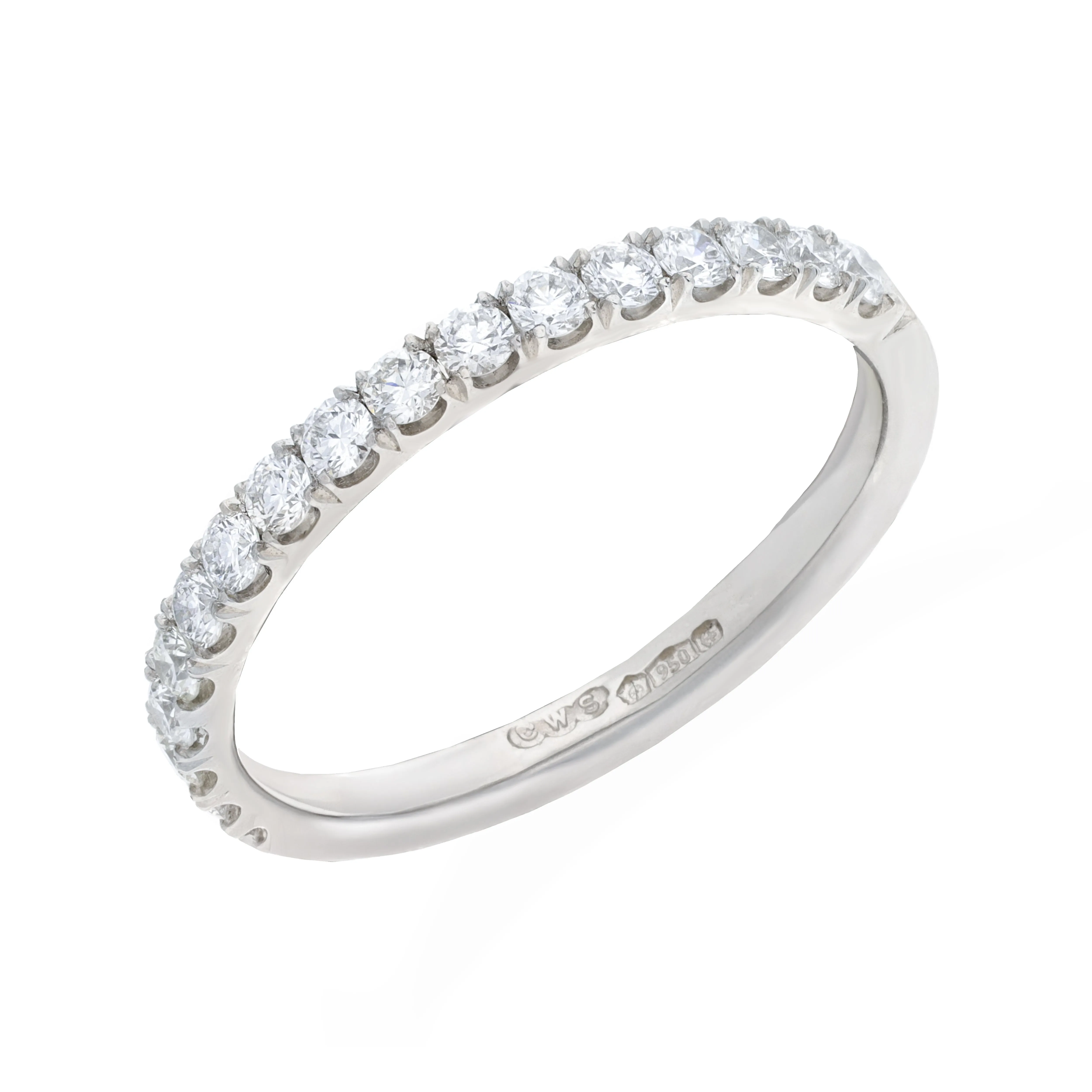 Platinum 0.45ct Diamond Eternity Ring sold by Jura Watches