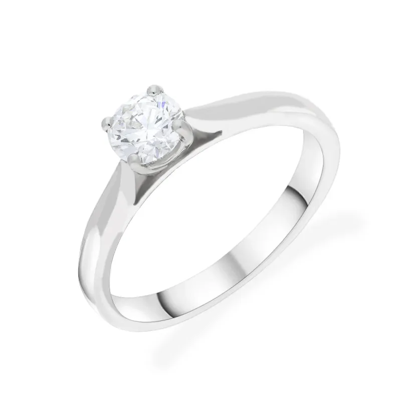 Platinum 0.52ct GIA Diamond Solitaire Four Claw Ring sold by Jura Watches