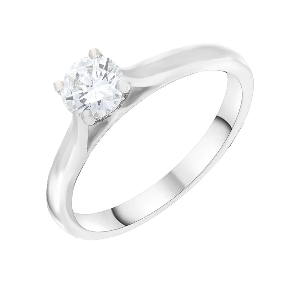 Platinum 0.51ct Diamond 4 Claw GIA Solitaire Ring sold by Jura Watches