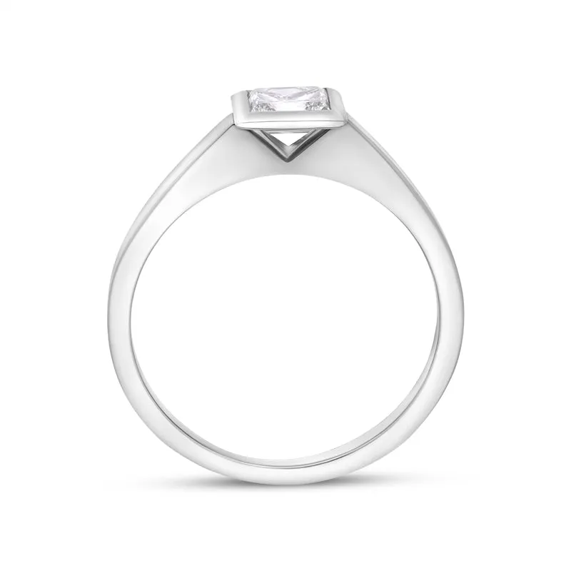 18ct White Gold 0.89ct Diamond Princess Cut Solitaire Ring sold by Jura Watches product image thumbnail 3