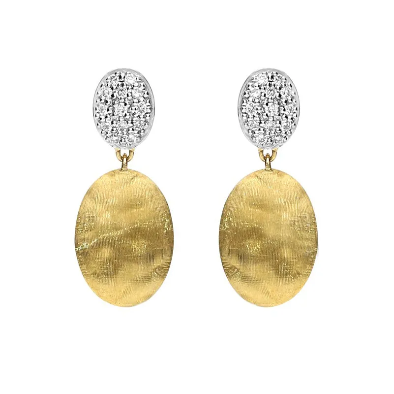 Marco Bicego Siviglia 18ct Yellow Gold 0.20ct Diamond Earrings sold by Jura Watches