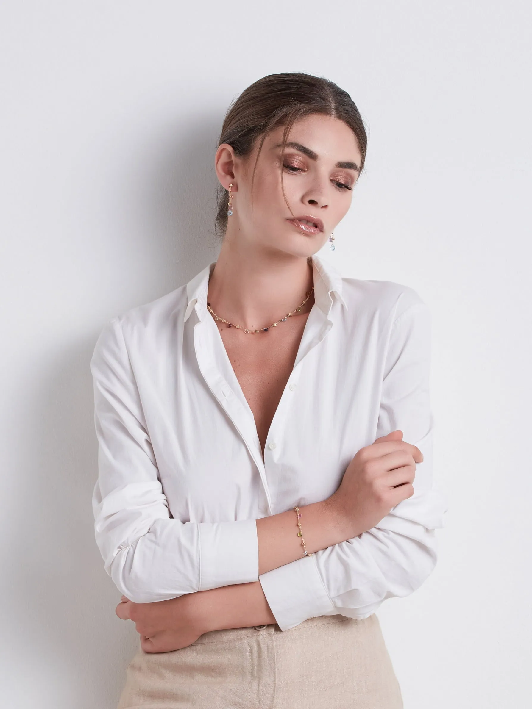 Marco Bicego Paradise 18ct Yellow Gold Mixed Stone Bracelet sold by Jura Watches product image thumbnail 4