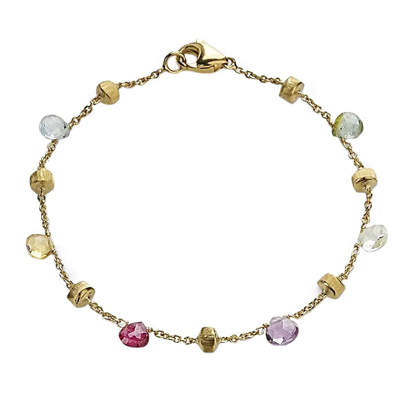 Marco Bicego Paradise 18ct Yellow Gold Mixed Stone Bracelet sold by Jura Watches