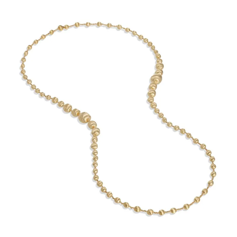 Marco Bicego Africa 18ct Yellow Gold Long Bead Necklace sold by Jura Watches