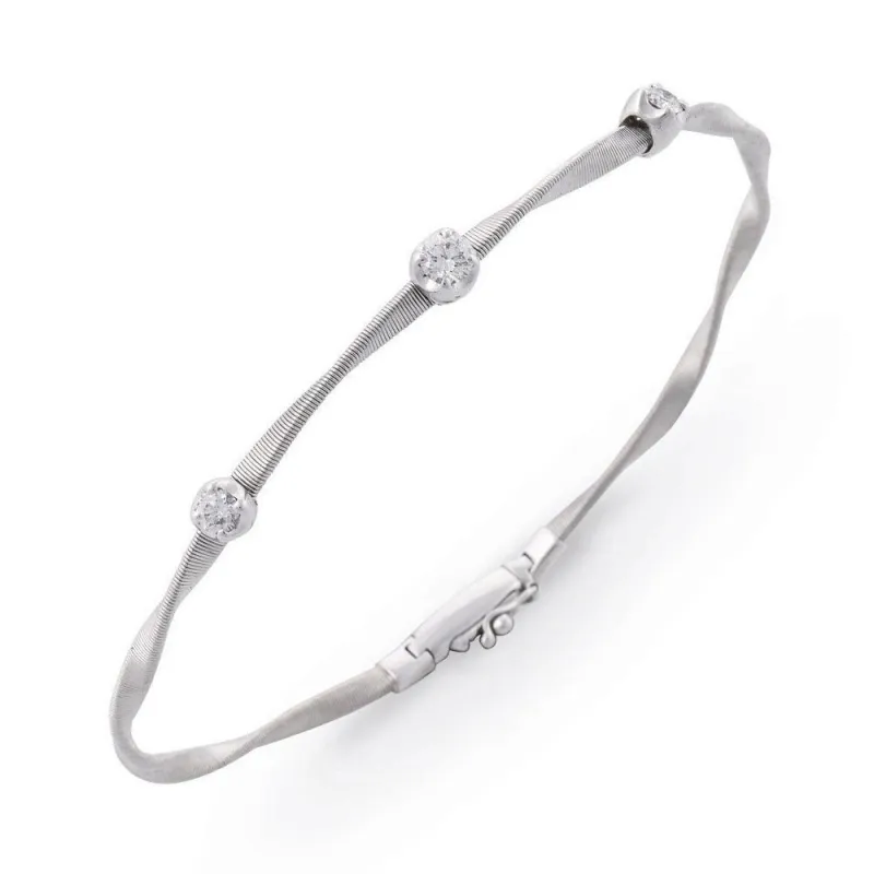 Marco Bicego Marrakech 18ct White Gold 0.35ct Diamond Bracelet sold by Jura Watches