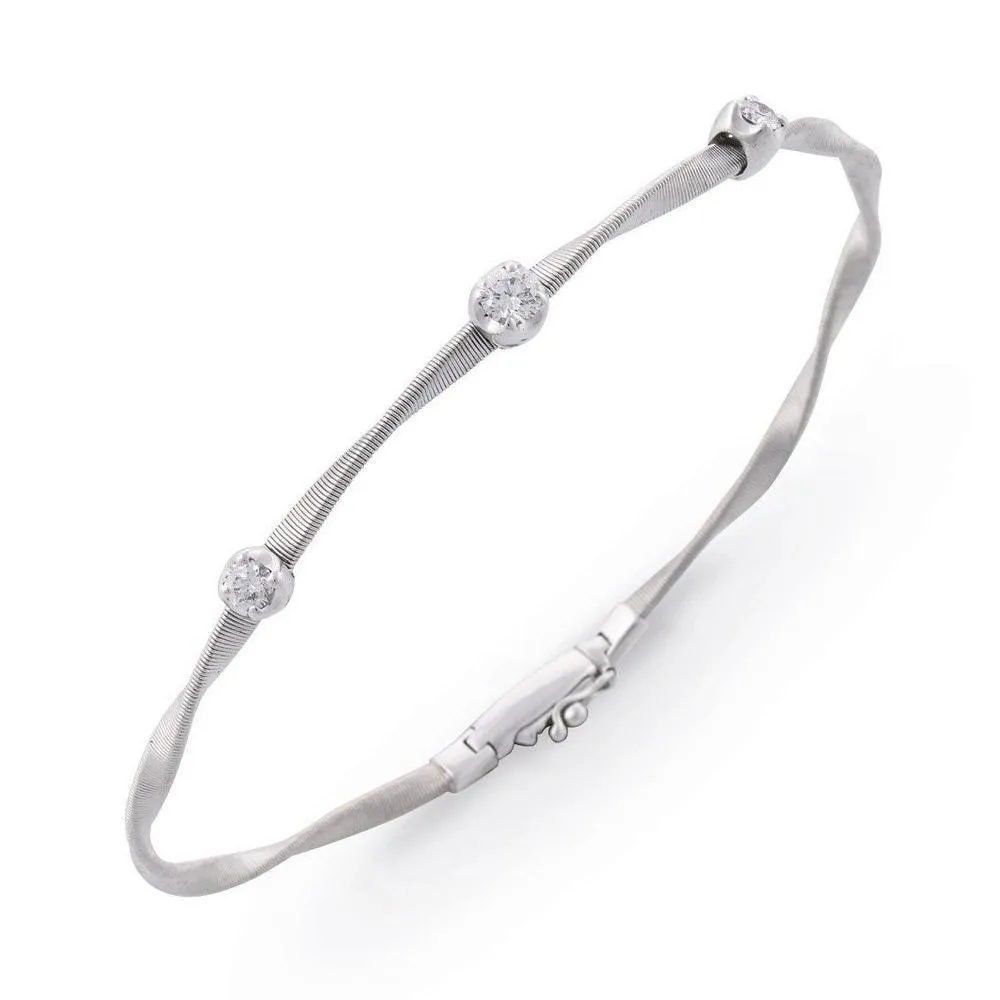 Marco Bicego Marrakech 18ct White Gold 0.35ct Diamond Bracelet sold by Jura Watches