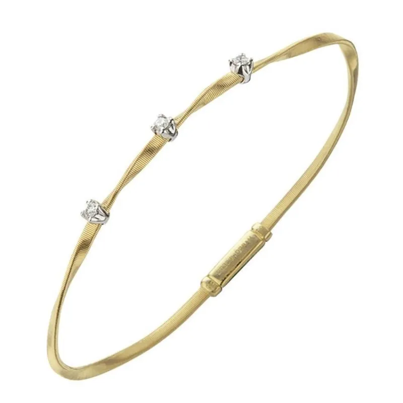 Marco Bicego Marrakech 18ct Yellow Gold 0.15ct Diamond Bracelet sold by Jura Watches