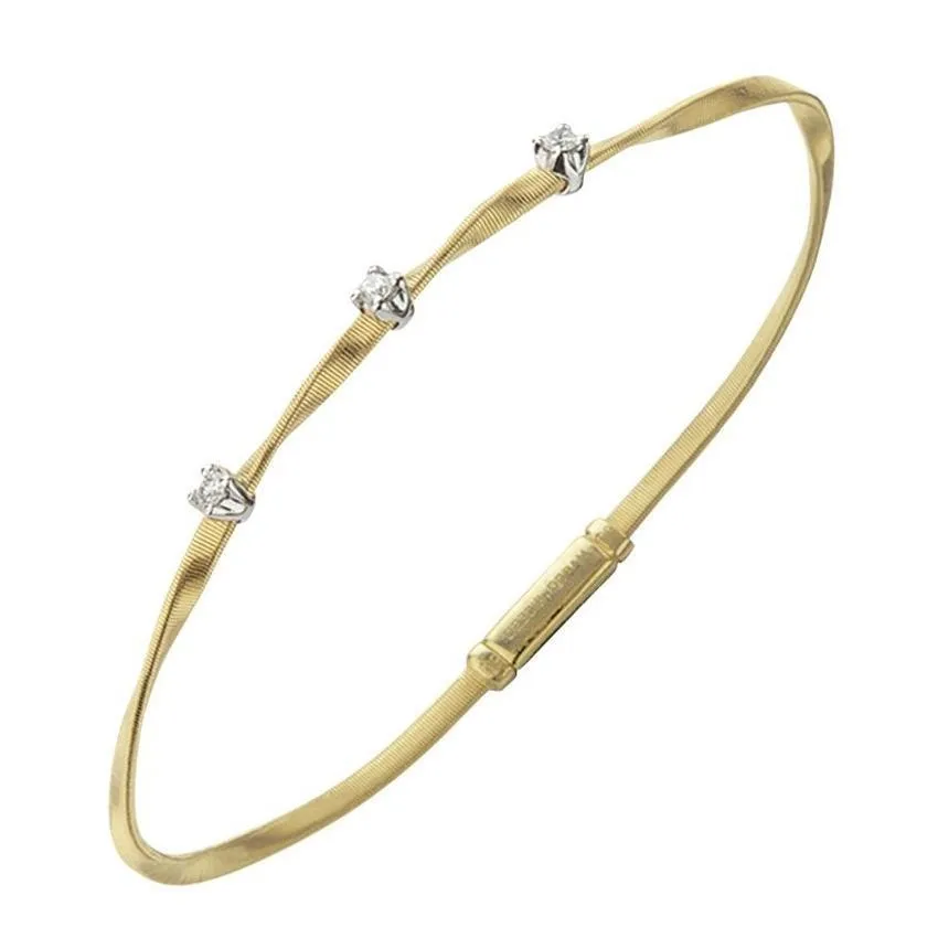 Marco Bicego Marrakech 18ct Yellow Gold 0.15ct Diamond Bracelet sold by Jura Watches