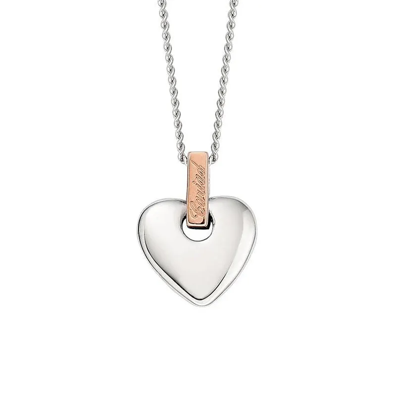 Clogau Cariad Sterling Silver Heart Necklace sold by Jura Watches