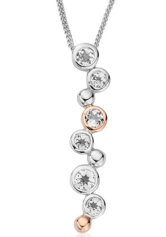 Clogau Celebration Sterling Silver White Topaz Necklace sold by Jura Watches