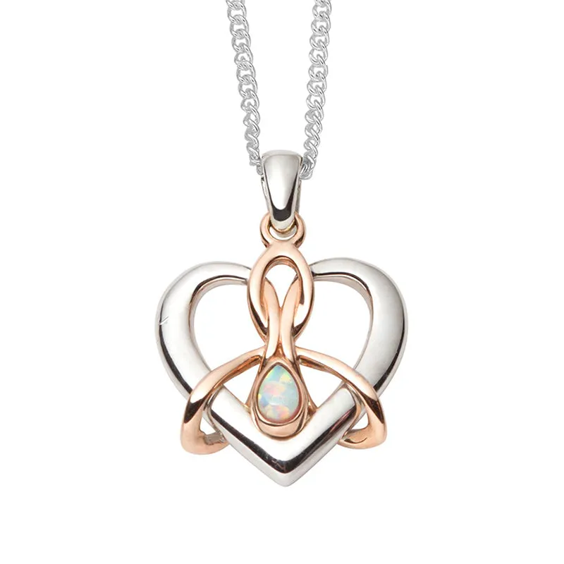 Clogau Dwynwen Sterling Silver Opal Necklace sold by Jura Watches