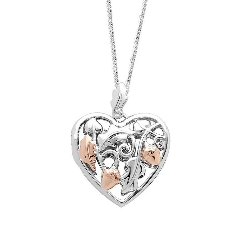 Clogau Royal Oak Sterling Silver Heart Locket sold by Jura Watches