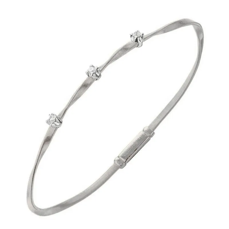 Marco Bicego Marrakech 18ct White Gold 0.15ct Diamond Bracelet sold by Jura Watches
