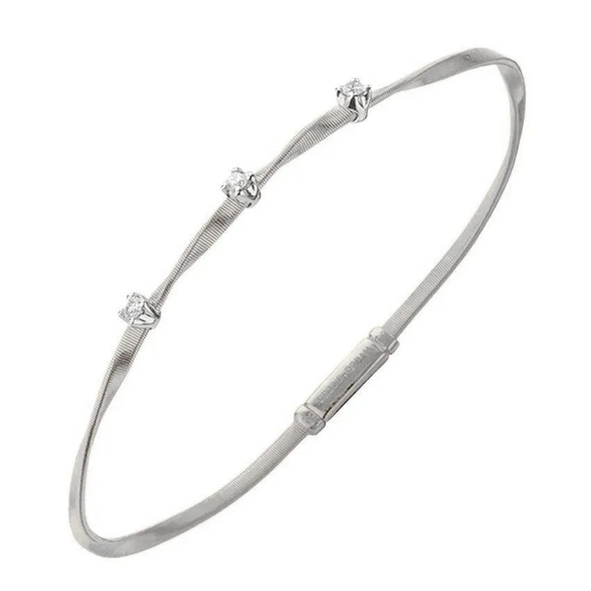 Marco Bicego Marrakech 18ct White Gold 0.15ct Diamond Bracelet sold by Jura Watches
